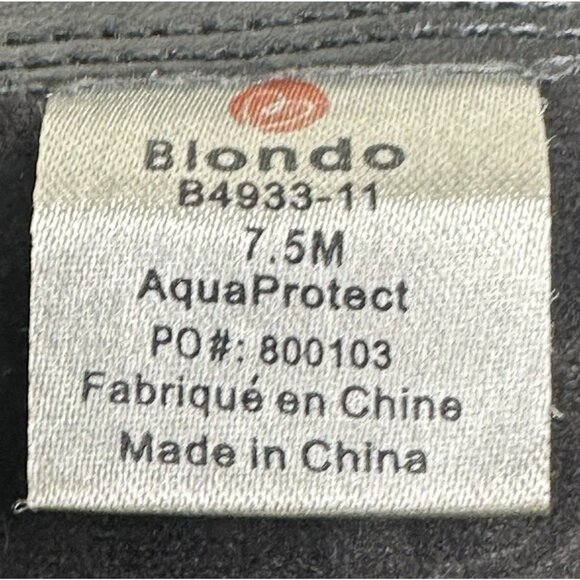 BLONDO Laina Tall Waterproof Black Leather Riding Boots Women's 7.5M Wedge Zip - Picture 13 of 15